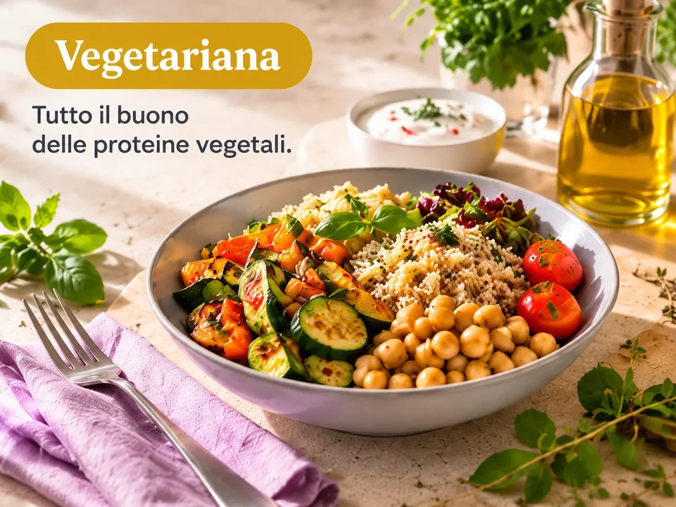 Dieta vegetariana personalizzata, varia e organizzata