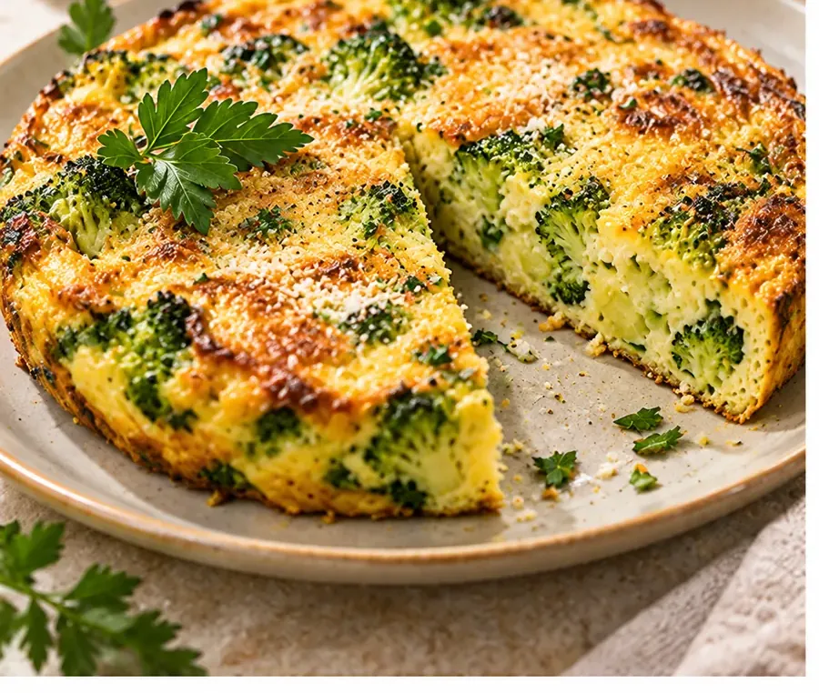 Frittata broccoli e Parmigiano