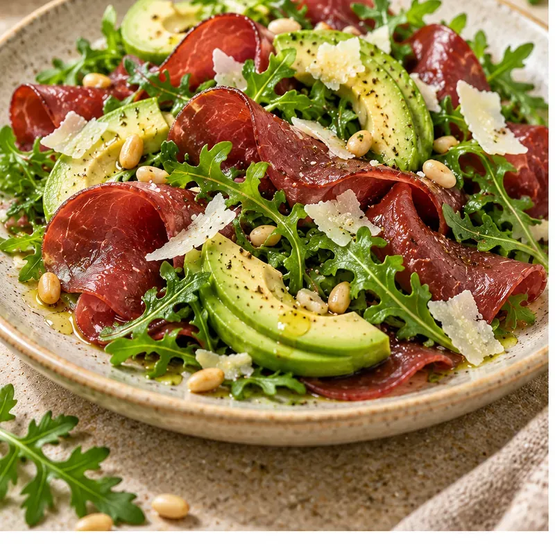 Bresaola, avocado e rucola