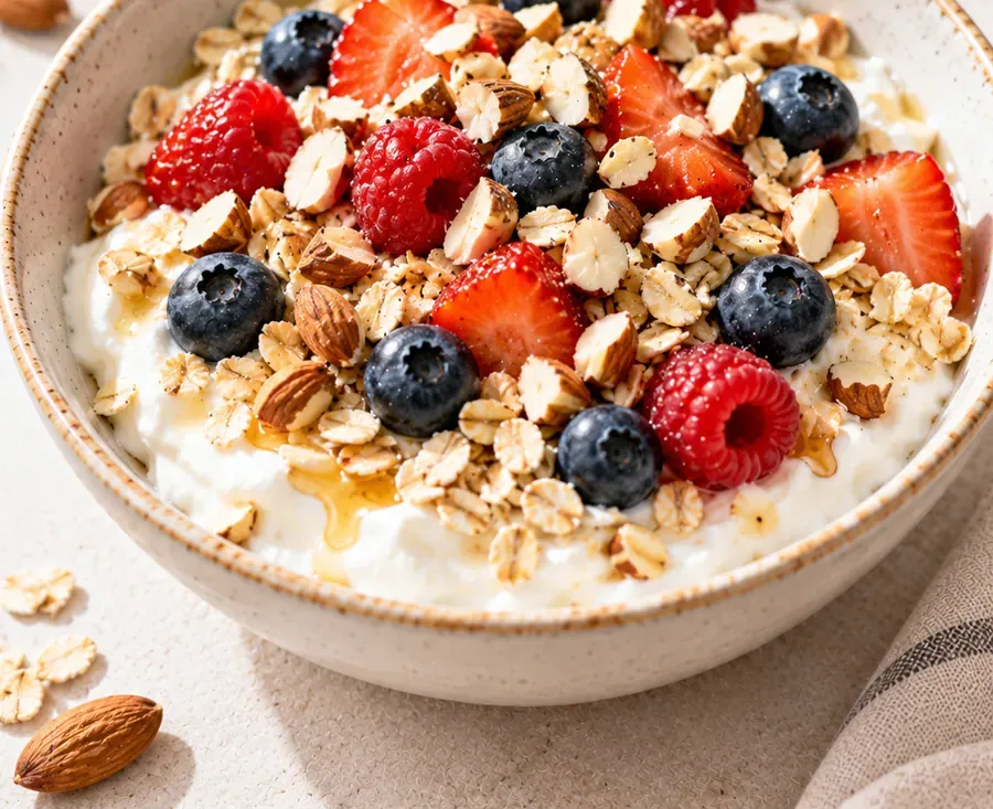 Bowl skyr, avena e mandorle