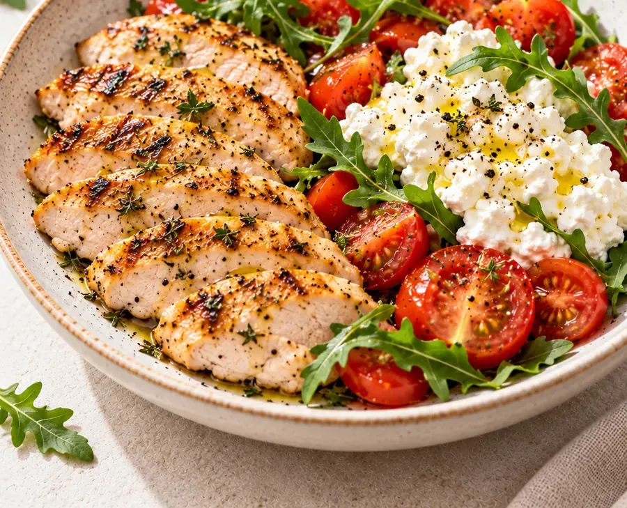 Tacchino con fiocchi di latte e pomodoro