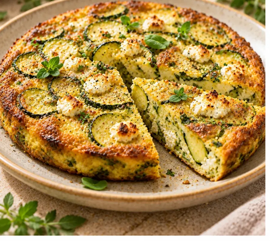 Frittata di zucchine e feta